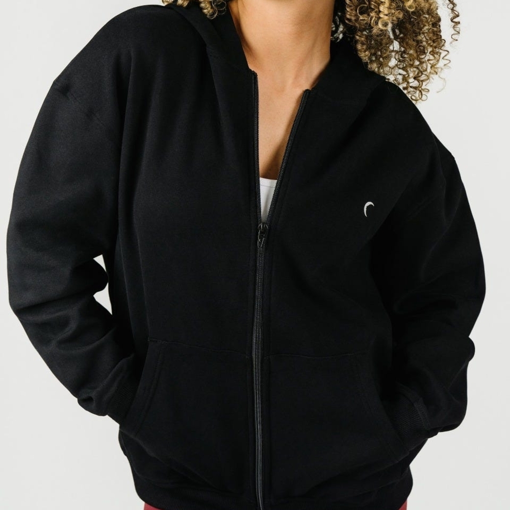 Zyia Black Retreat Full Zip Hoodie NEW - Picture 4 of 5